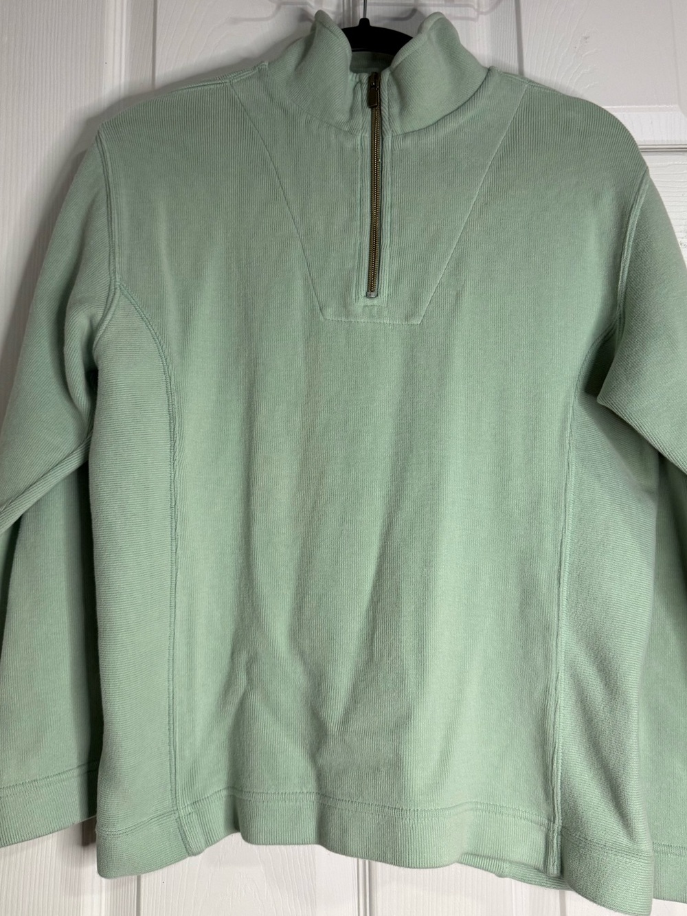 Tommy Bahama 1/4 Zip Pullover Green Sweatshirt Woman Small